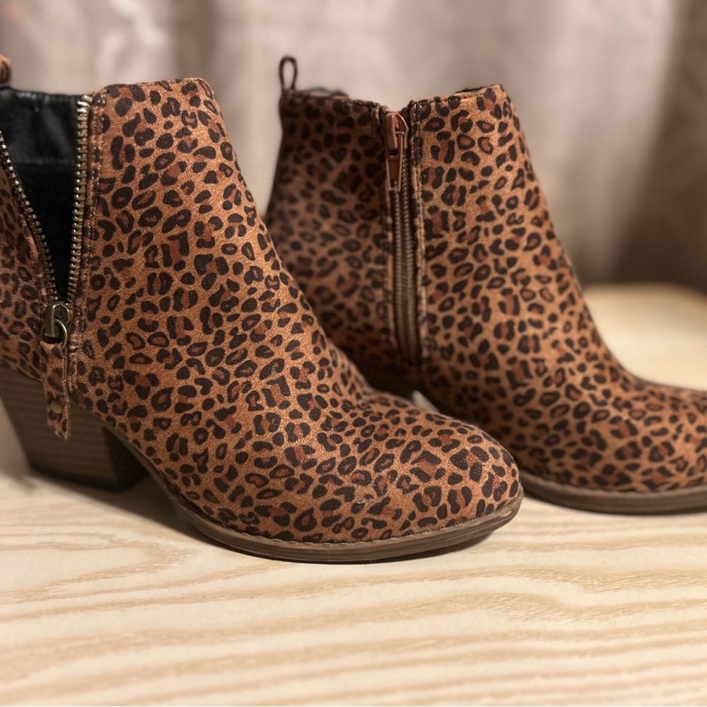 Leopard Print Ankle Boots